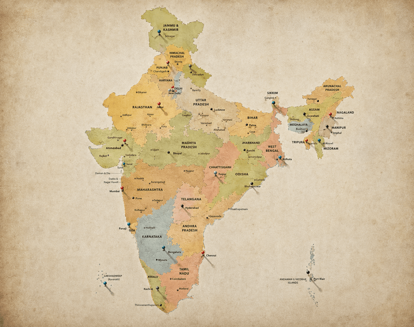 India retail map concept